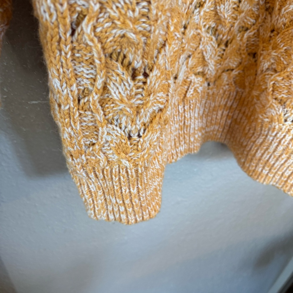LC‎ Lauren Conrad Orange Chunky Knit Cardigan - Picture 7 of 8